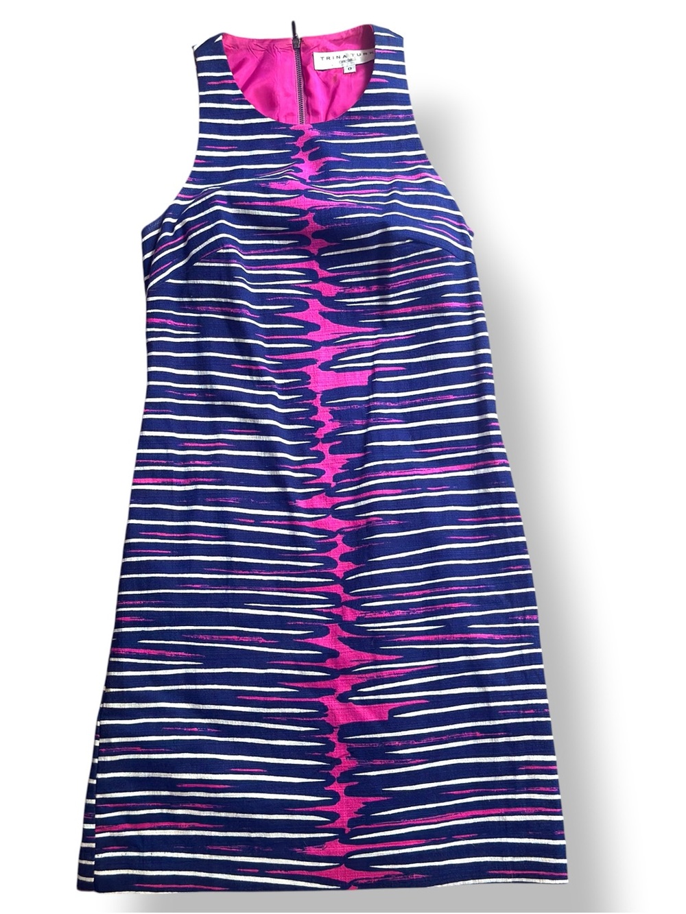 Trina Turk Blue and Pink Striped Mini Dress Size 0